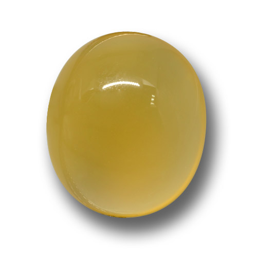 Honey Yellow Agate Gem - 8ct Oval Cabochon (ID: 458768)