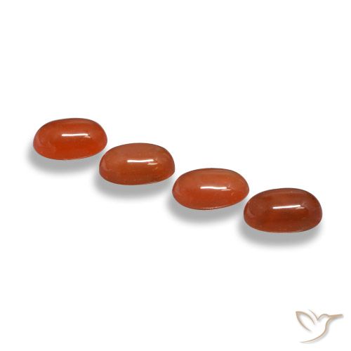 2.15 ct Red Agate, 6.2 x 4.1 mm Oval Cut From India, Photo A
