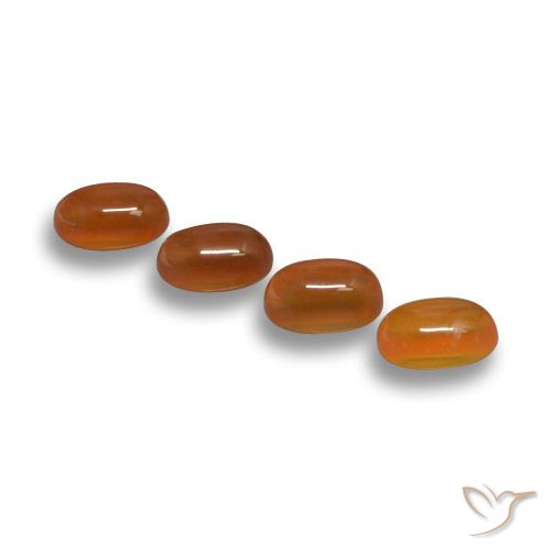 2.41 ct Orange Agate, 6 x 4 mm Oval Cut From India, Photo A