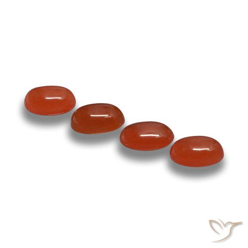 2.15 ct Red Agate, 6.2 x 4.1 mm Oval Cut From India, Photo A