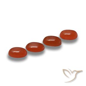 2.15 ctw Red Agate Stones, Natural Agate in Oval Cabochon Shape for Sale