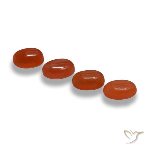 2.68 ct Red Agate, 6.1 x 4.1 mm Oval Cut From India, Photo A