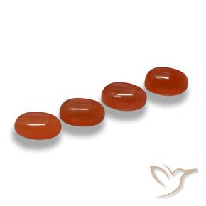 2.68 ctw Red Agate Stones, Natural Agate in Oval Cabochon Shape for Sale