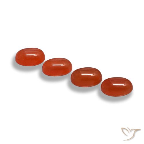 2.56 ct Red Agate, 6.1 x 4 mm Oval Cut From India, Photo A