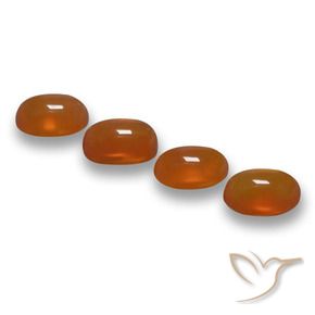 Agate Gemstones in 6.2 x 4.1 mm Size for Sale, Agate Stones in Reddish Orange Color
