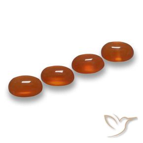 2.41 ctw Red Agate Stones, Natural Agate in Oval Cabochon Shape for Sale