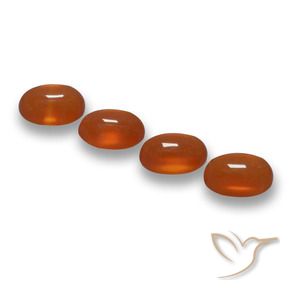 Agate Gemstones in 6 x 4 mm (calibrated) Size for Sale, Agate Stones in Medium Red Color