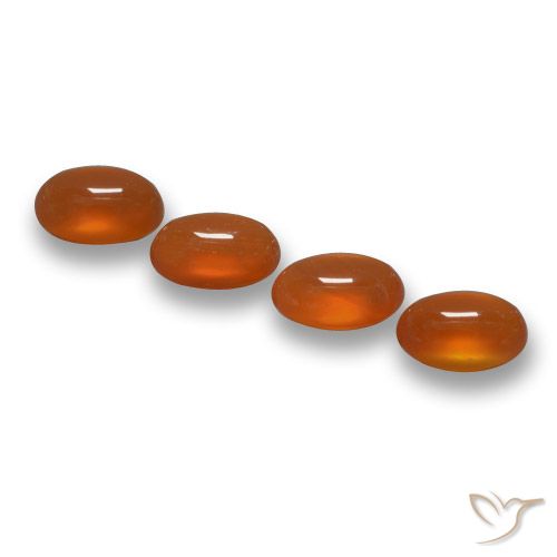 2.3 ct Orange Agate, 6.2 x 4.2 mm Oval Cut From India, Photo A