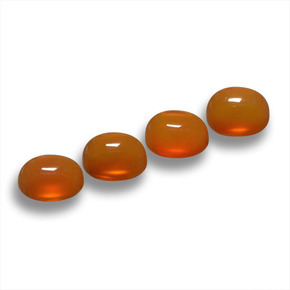 2.15 ctw Orange Agate Stones, Natural Agate in Oval Cabochon Shape for Sale
