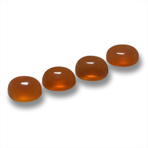 2.05 ctw Orange Agate Stones, Natural Agate in Oval Cabochon Shape for Sale