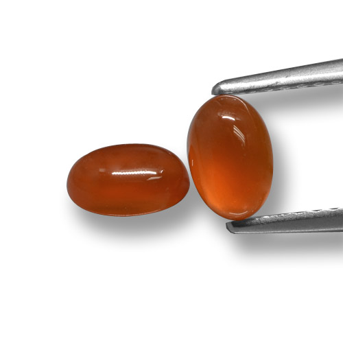 Medium Red Agate Gem - 0.6ct Oval Cabochon (ID: 459626)