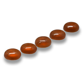 2.07 ctw Red Agate Stones, Natural Agate in Oval Cabochon Shape for Sale