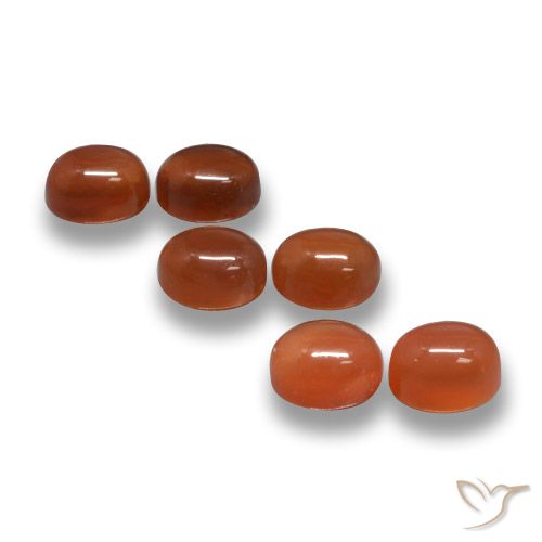 3.38 ct Red Agate, 5.1 x 4.1 mm Oval Cut From India, Photo A