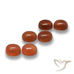 3.38 ctw Red Agate Stones, Natural Agate in Oval Cabochon Shape for Sale
