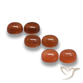 Agate Gemstones in 5 x 4 mm (calibrated) Size for Sale, Agate Stones in Orange Red Color