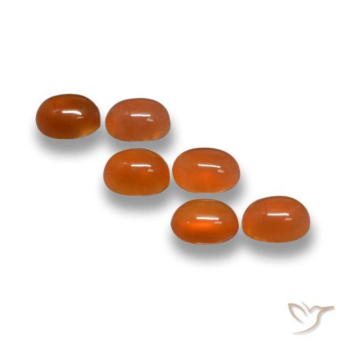 2.43 ct Red Agate, 5.1 x 3.9 mm Oval Cut From India, Photo A