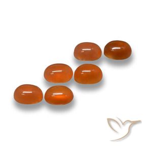 2.43 ctw Red Agate Stones, Natural Agate in Oval Cabochon Shape for Sale