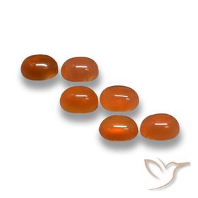 Agate Gemstones in 5 x 4 mm (calibrated) Size for Sale, Agate Stones in Fire Red Color