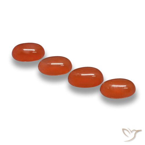 2.23 ct Red Agate, 6.2 x 4.1 mm Oval Cut From India, Photo A