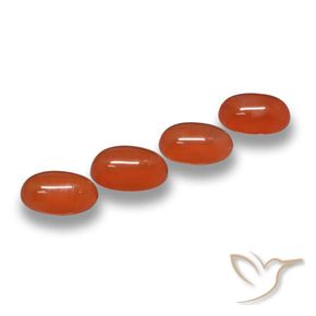 2.23 ctw Red Agate Stones, Natural Agate in Oval Cabochon Shape for Sale
