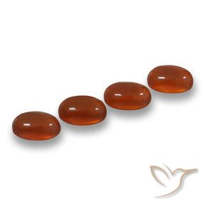 2.49 ctw Red Agate Stones, Natural Agate in Oval Cabochon Shape for Sale