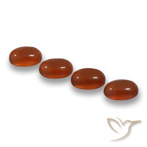 Agate Gemstones in 6.2 x 4.2 mm Size for Sale, Agate Stones in Medium Red Color