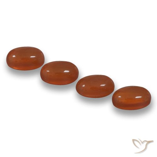 2.42 ct Red Agate, 6.1 x 4 mm Oval Cut From India, Photo A