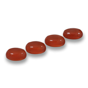 2.50 ctw Red Agate Stones, Natural Agate in Oval Cabochon Shape for Sale