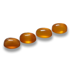 2.88 ctw Orange Agate Stones, Natural Agate in Oval Cabochon Shape for Sale