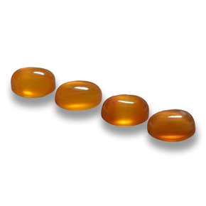 Agate Gemstones in 6 x 4 mm (calibrated) Size for Sale, Agate Stones in Medium Orange Color