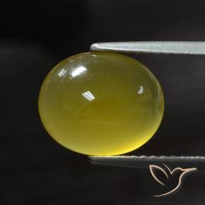 2.95 ct Yellow Agate Stone, Natural Agate in Oval Cabochon Shape for Sale