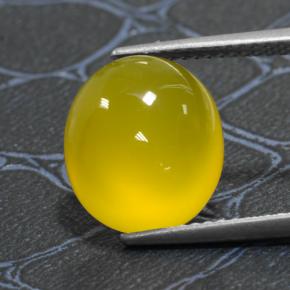 Medium Yellow Агат Камень - 5.2ct Овал Кабошон (ID: 467504)