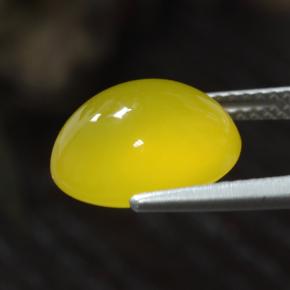 Agate Gemstone in 12 x 10 mm (calibrated) Size for Sale, Agate Stone in Light Honey Yellow Color