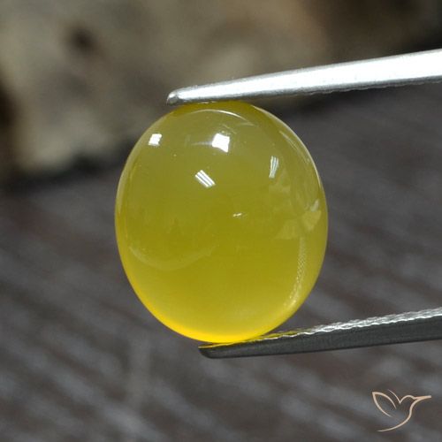عقيق أصفر 4.39 قيراط ، قطع بيضاوية <cite dir="ltr" lang="en">11.5 x 10</cite> مم من الهند, Photo A