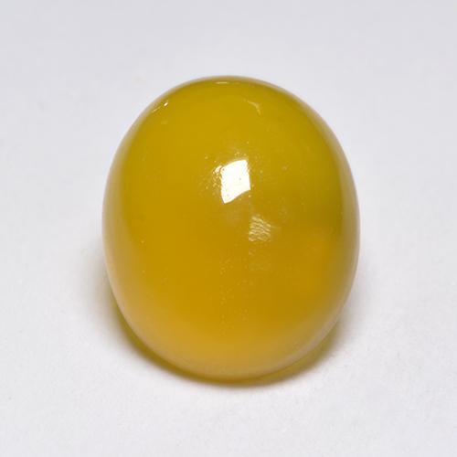 Deep Yellow Agate Gem - 4.5ct Oval Cabochon (ID: 467523)