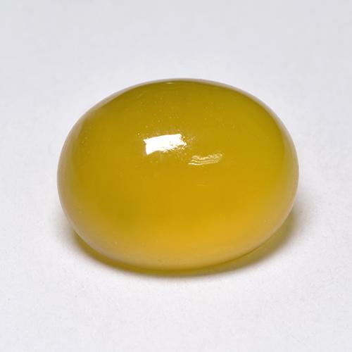 4.47 ct Yellow Agate Stone, Natural Agate in Oval Cabochon Shape for Sale
