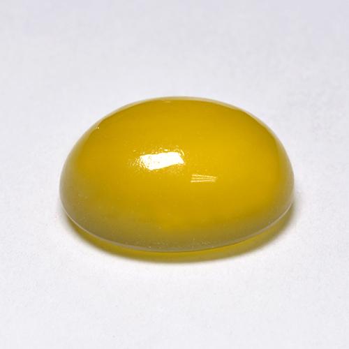 Agate Gemstone in 11.7 x 9.5 mm Size for Sale, Agate Stone in Deep Yellow Color