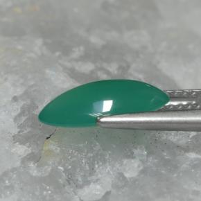 Agate Gemstone in 12.2 x 6.4 mm Size for Sale, Agate Stone in Cool Green Color