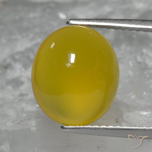 4.62ct Natural Honey Yellow Agate, Oval, Translucent