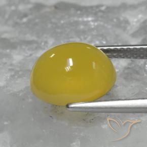 Agate Gemstone in 11.2 x 9.9 mm Size for Sale, Agate Stone in Honey Yellow Color