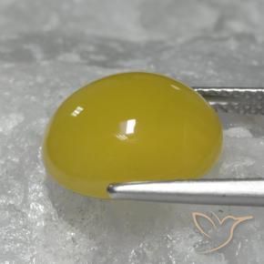 Agate Gemstone in 13 x 11 mm (calibrated) Size for Sale, Agate Stone in Honey Yellow Color