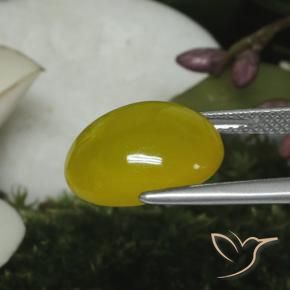 Agate Gemstone in 13 x 11 mm (calibrated) Size for Sale, Agate Stone in Light Honey Yellow Color