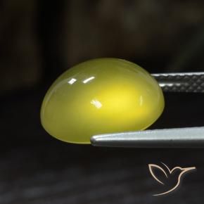 Agate Gemstone in 12.8 x 11.4 mm Size for Sale, Agate Stone in Light Yellow Color