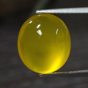 Medium Yellow Агат Камень - 5.2ct Овал Кабошон (ID: 467572)