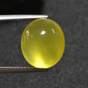 Light Honey Yellow Агат Камень - 6.2ct Овал Кабошон (ID: 467580)