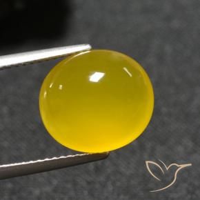 Agate Gemstone in 12.6 x 11.3 mm Size for Sale, Agate Stone in Yellowish Gold Color