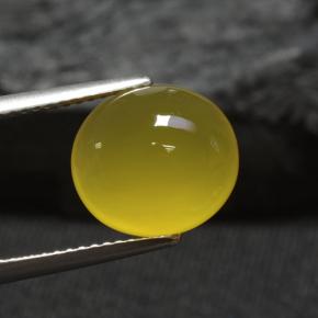 4.42 ct Yellow Agate Stone, Natural Agate in Oval Cabochon Shape for Sale