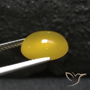 Agate Gemstone in 11.8 x 9.6 mm Size for Sale, Agate Stone in Honey Yellow Color