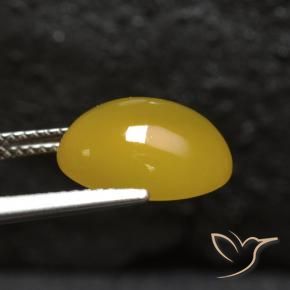 Agate Gemstone in 12.6 x 11.1 mm Size for Sale, Agate Stone in Honey Yellow Color