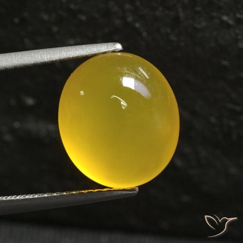 5.38ct Natural Honey Yellow Agate, Oval, Translucent